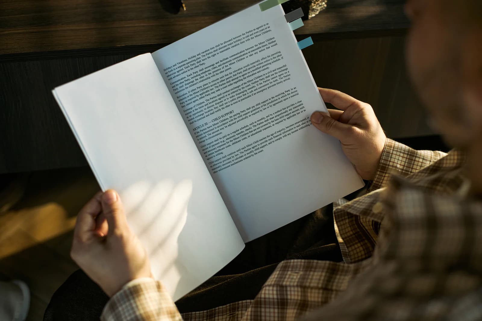Laid-out book pages